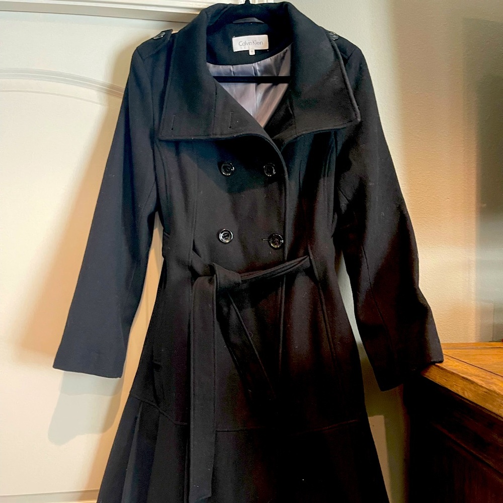 Black Wool Calvin Klein Coat